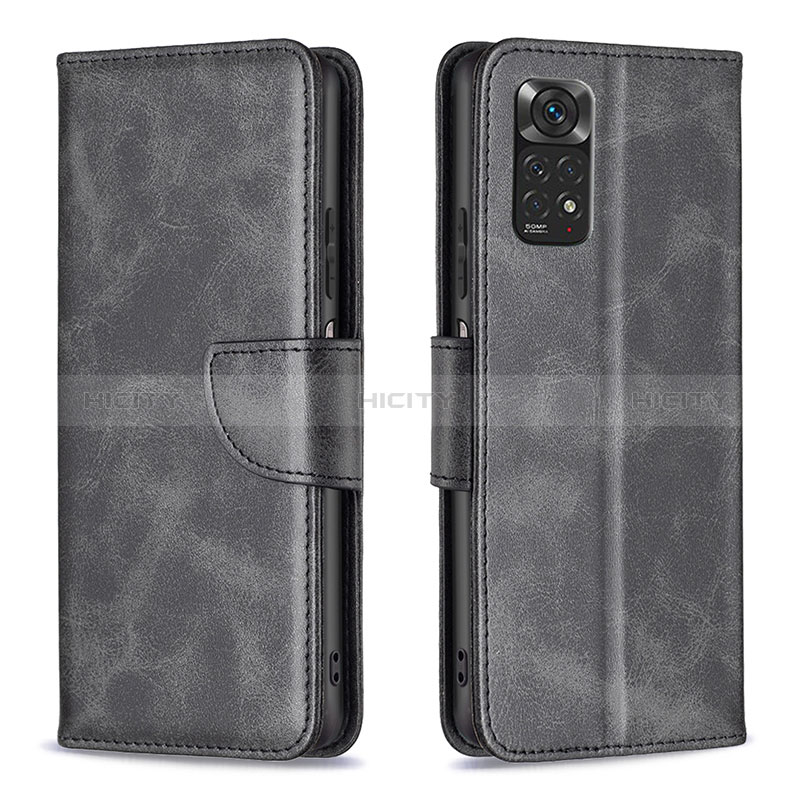 Coque Portefeuille Livre Cuir Etui Clapet B04F pour Xiaomi Redmi Note 11 4G (2022) Noir Plus