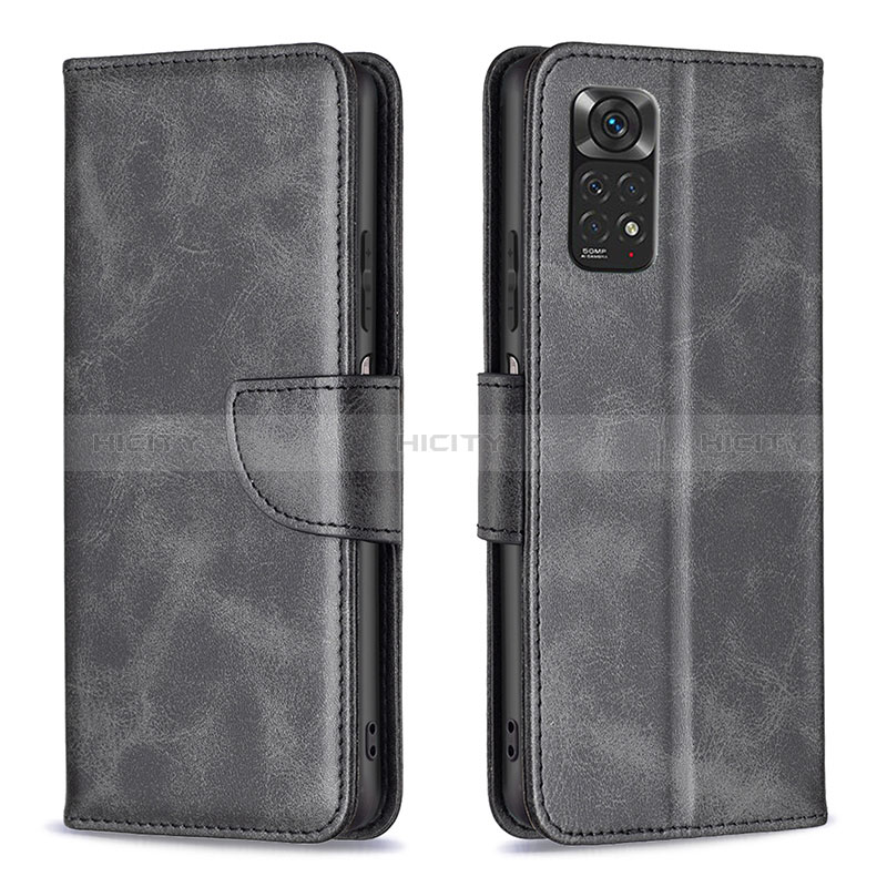 Coque Portefeuille Livre Cuir Etui Clapet B04F pour Xiaomi Redmi Note 11S 4G Noir Plus