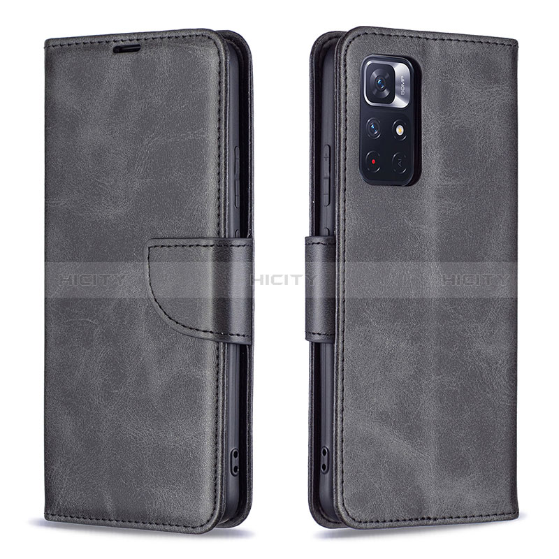 Coque Portefeuille Livre Cuir Etui Clapet B04F pour Xiaomi Redmi Note 11S 5G Noir Plus