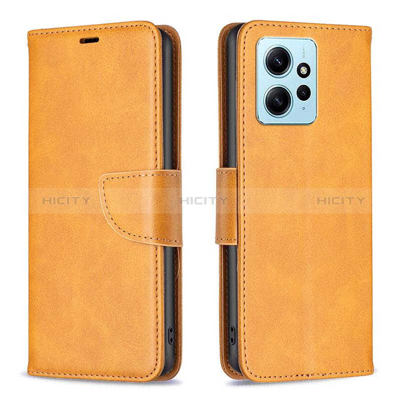 Coque Portefeuille Livre Cuir Etui Clapet B04F pour Xiaomi Redmi Note 12 4G Brun Clair Plus