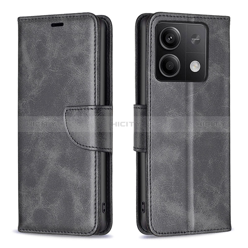 Coque Portefeuille Livre Cuir Etui Clapet B04F pour Xiaomi Redmi Note 13 5G Noir Plus