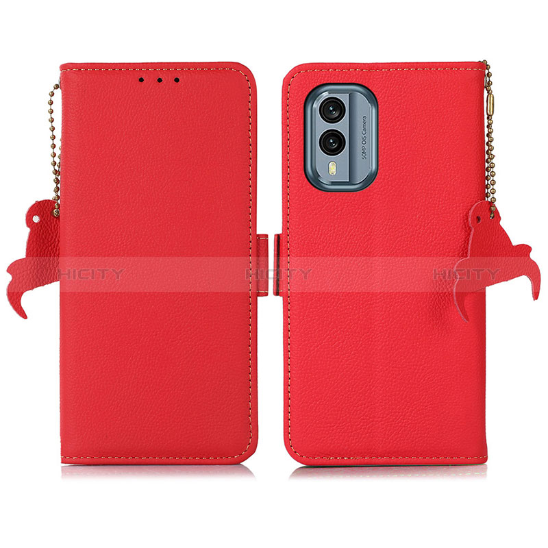 Coque Portefeuille Livre Cuir Etui Clapet B04H pour Nokia X30 5G Rouge Plus