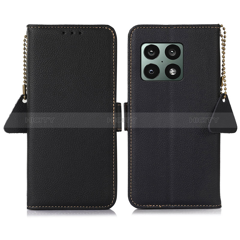 Coque Portefeuille Livre Cuir Etui Clapet B04H pour OnePlus 10 Pro 5G Noir Plus