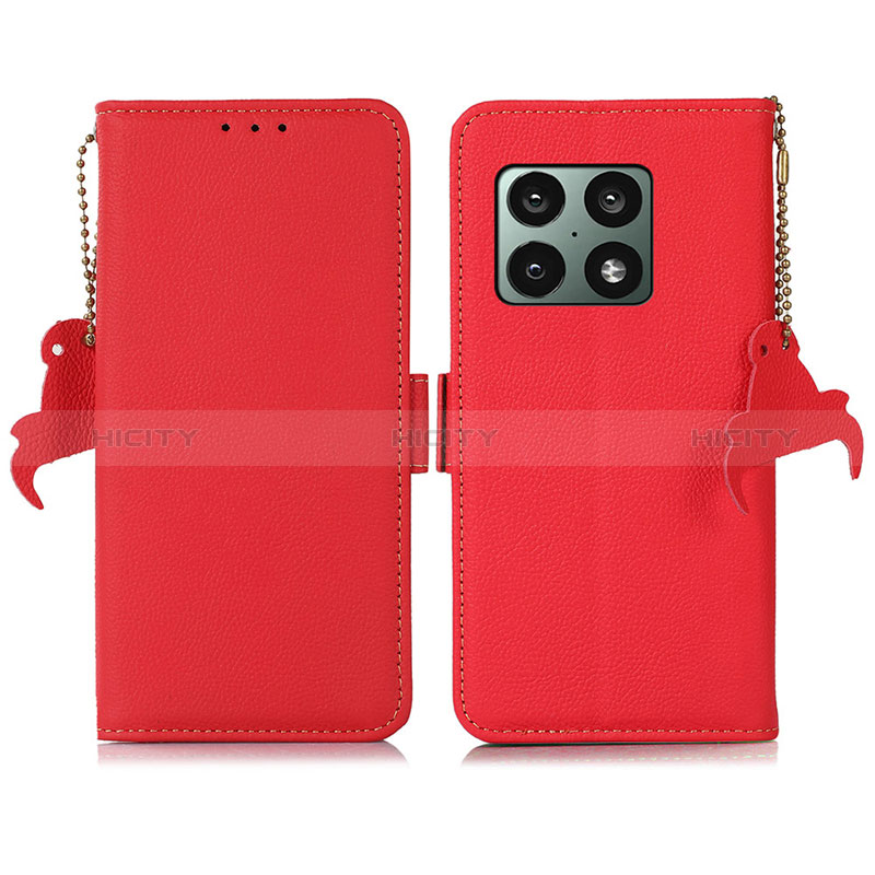 Coque Portefeuille Livre Cuir Etui Clapet B04H pour OnePlus 10 Pro 5G Rouge Plus