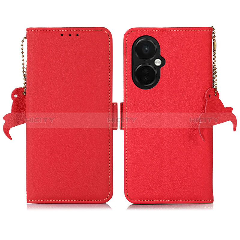 Coque Portefeuille Livre Cuir Etui Clapet B04H pour OnePlus Nord CE 3 Lite 5G Rouge Plus