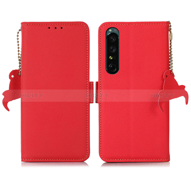 Coque Portefeuille Livre Cuir Etui Clapet B04H pour Sony Xperia 1 IV Rouge Plus