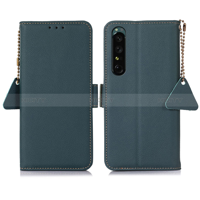 Coque Portefeuille Livre Cuir Etui Clapet B04H pour Sony Xperia 1 IV SO-51C Vert Plus