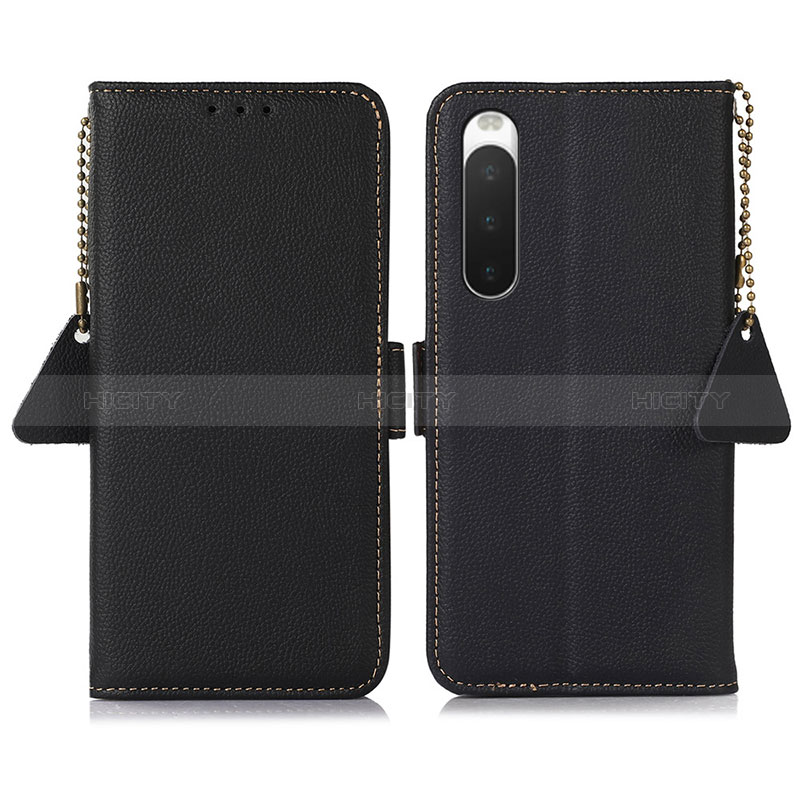 Coque Portefeuille Livre Cuir Etui Clapet B04H pour Sony Xperia 10 IV Noir Plus