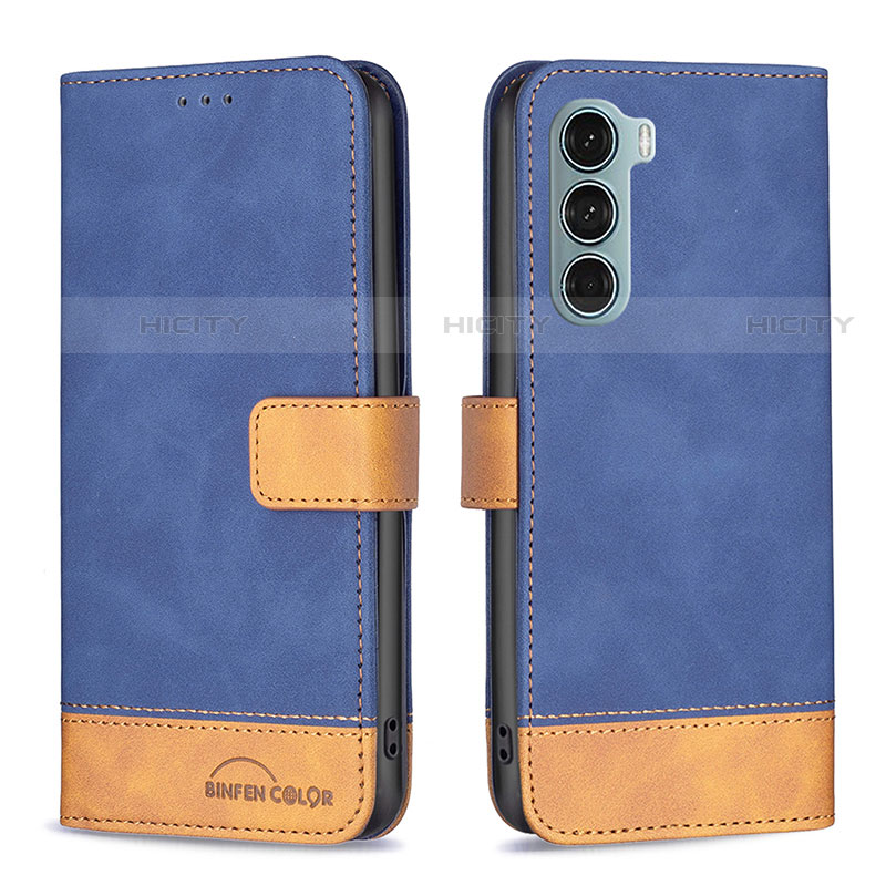 Coque Portefeuille Livre Cuir Etui Clapet B05F pour Motorola Moto Edge S30 5G Bleu Plus