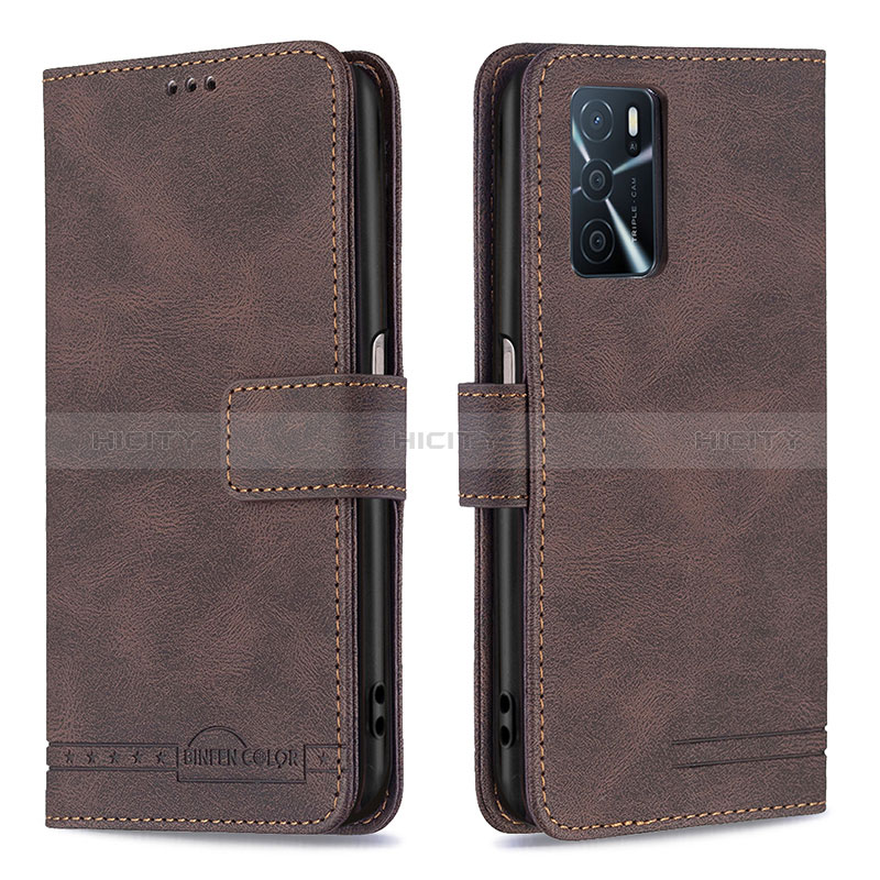 Coque Portefeuille Livre Cuir Etui Clapet B05F pour Oppo A16 Marron Plus