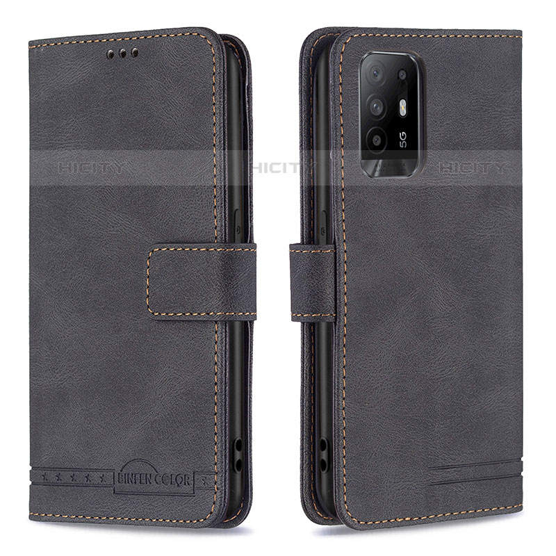 Coque Portefeuille Livre Cuir Etui Clapet B05F pour Oppo A95 5G Noir Plus