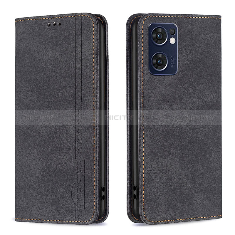 Coque Portefeuille Livre Cuir Etui Clapet B05F pour Oppo Find X5 Lite 5G Noir Plus