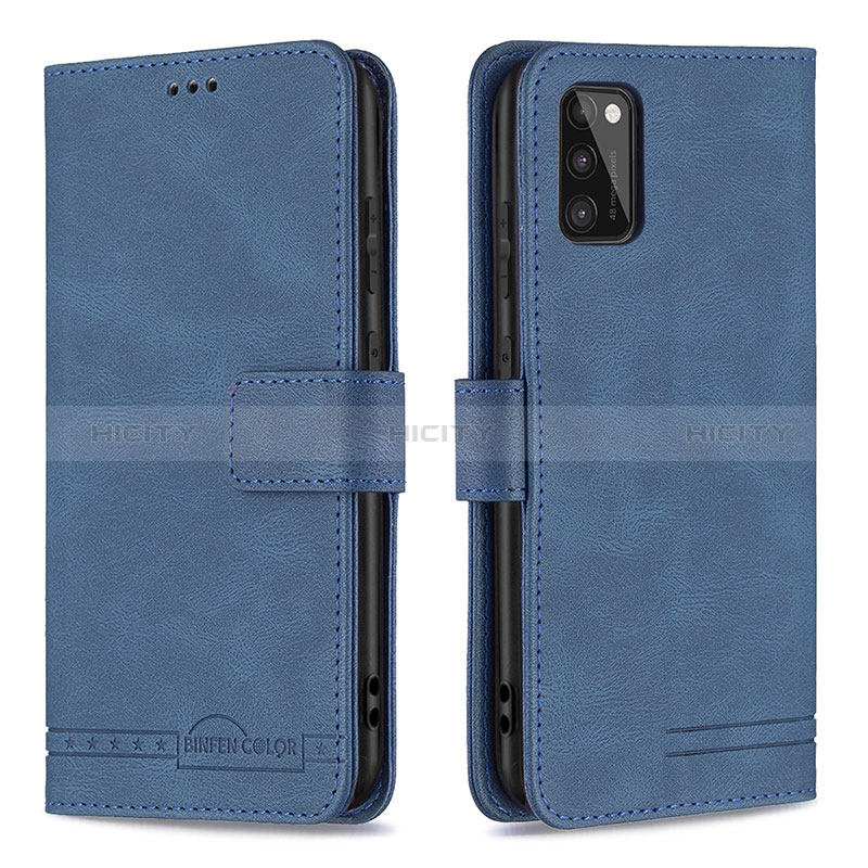 Coque Portefeuille Livre Cuir Etui Clapet B05F pour Samsung Galaxy A41 Bleu Plus