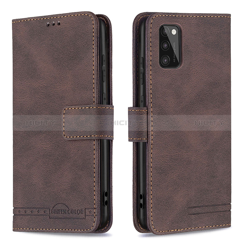 Coque Portefeuille Livre Cuir Etui Clapet B05F pour Samsung Galaxy A41 Marron Plus