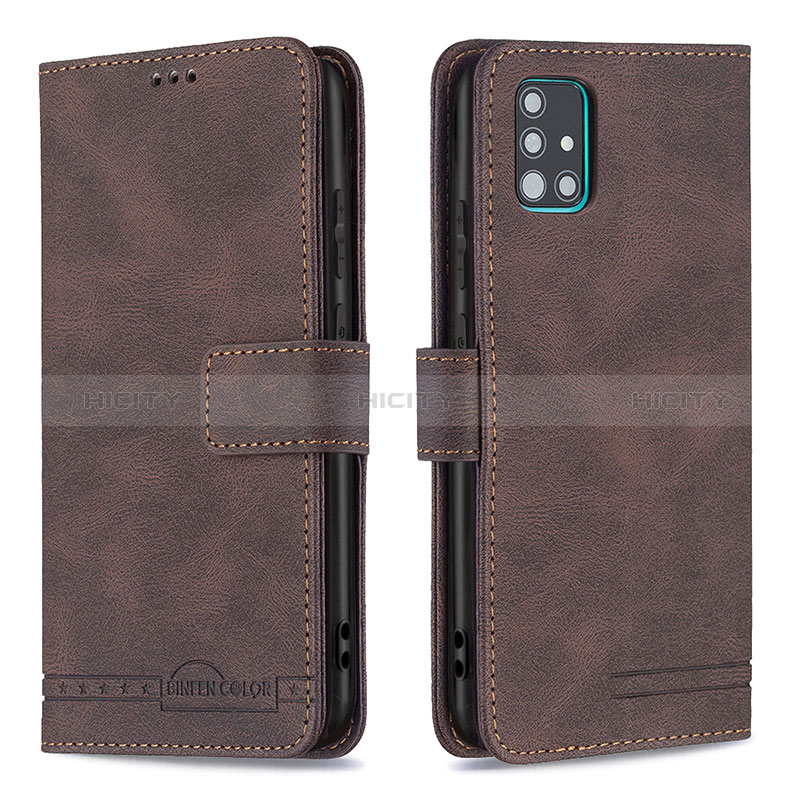 Coque Portefeuille Livre Cuir Etui Clapet B05F pour Samsung Galaxy A51 5G Marron Plus