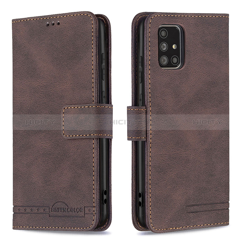 Coque Portefeuille Livre Cuir Etui Clapet B05F pour Samsung Galaxy A71 5G Marron Plus