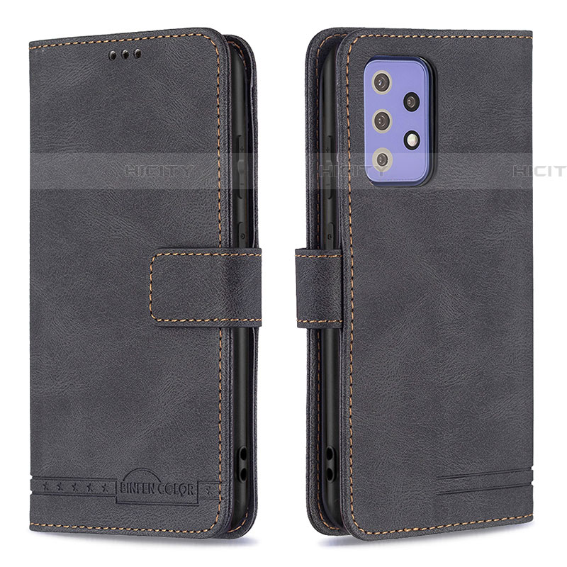 Coque Portefeuille Livre Cuir Etui Clapet B05F pour Samsung Galaxy A72 5G Noir Plus