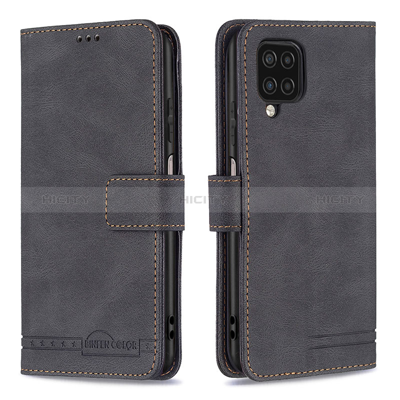 Coque Portefeuille Livre Cuir Etui Clapet B05F pour Samsung Galaxy M12 Noir Plus