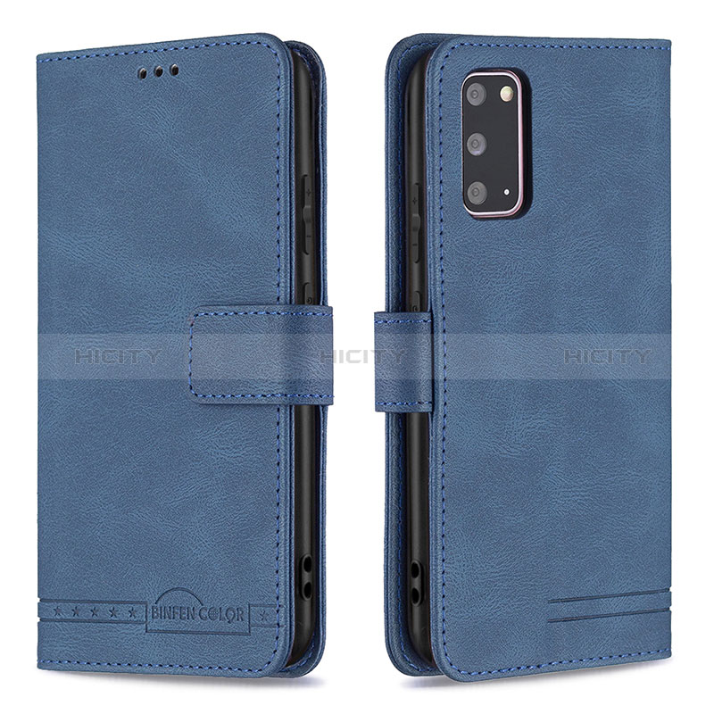 Coque Portefeuille Livre Cuir Etui Clapet B05F pour Samsung Galaxy S20 Bleu Plus