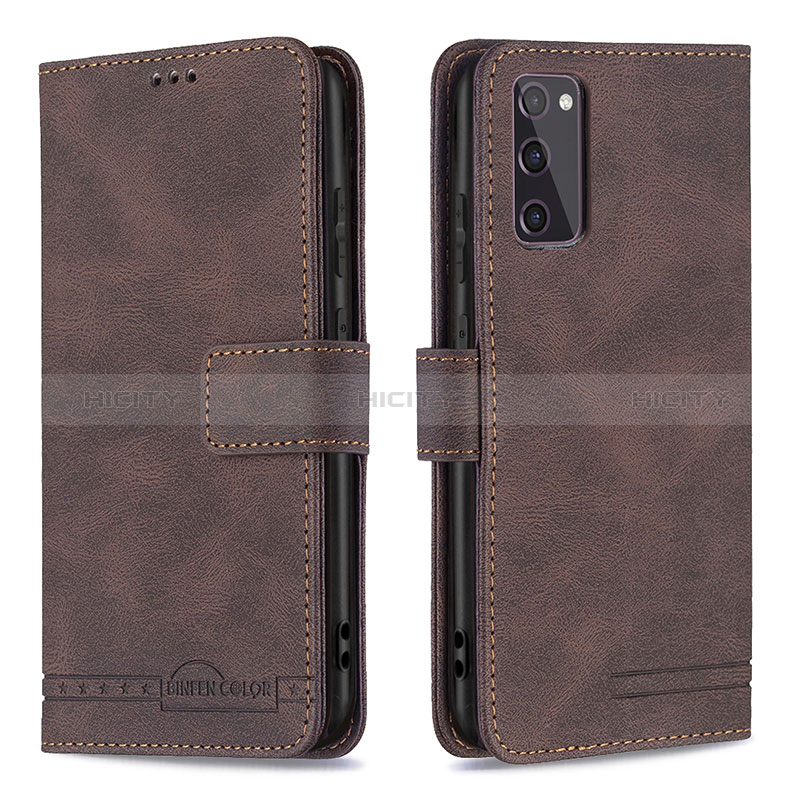 Coque Portefeuille Livre Cuir Etui Clapet B05F pour Samsung Galaxy S20 FE (2022) 5G Marron Plus