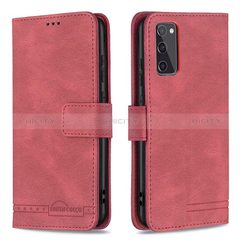 Coque Portefeuille Livre Cuir Etui Clapet B05F pour Samsung Galaxy S20 Lite 5G Rouge Plus