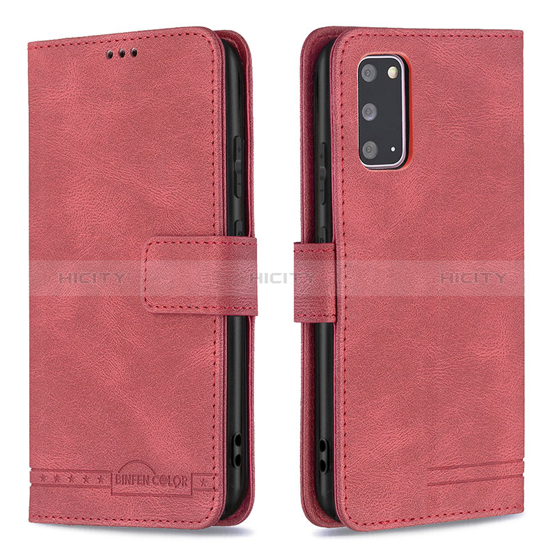 Coque Portefeuille Livre Cuir Etui Clapet B05F pour Samsung Galaxy S20 Rouge Plus