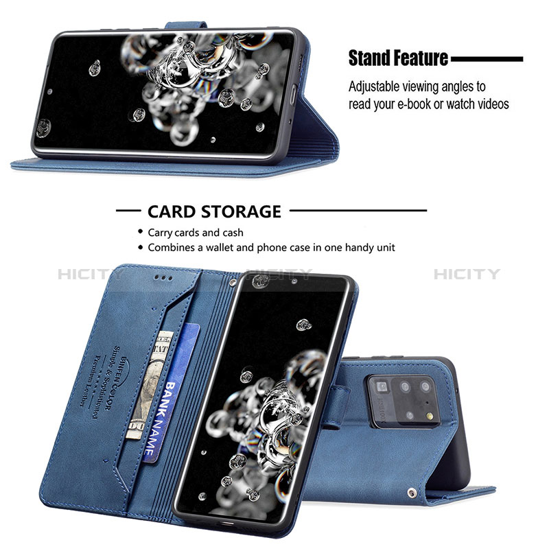 Coque Portefeuille Livre Cuir Etui Clapet B05F pour Samsung Galaxy S20 Ultra 5G Plus