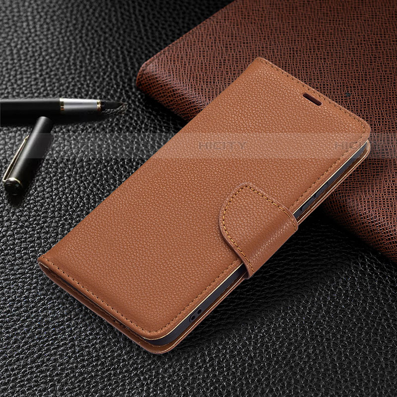 Coque Portefeuille Livre Cuir Etui Clapet B05F pour Samsung Galaxy S21 FE 5G Marron Plus