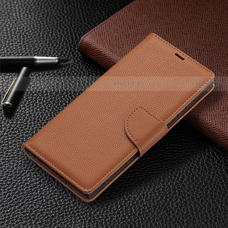 Coque Portefeuille Livre Cuir Etui Clapet B05F pour Samsung Galaxy S23 Ultra 5G Marron Plus