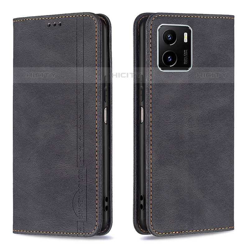 Coque Portefeuille Livre Cuir Etui Clapet B05F pour Vivo iQOO U5x Noir Plus