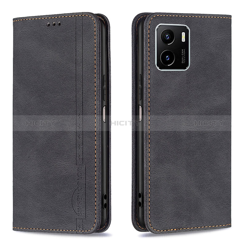 Coque Portefeuille Livre Cuir Etui Clapet B05F pour Vivo Y01 Noir Plus