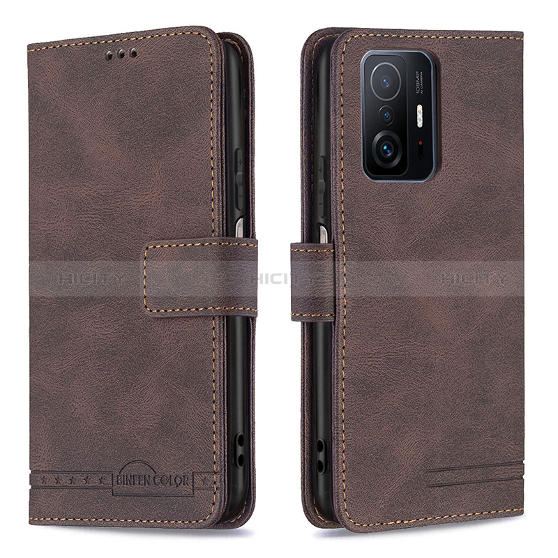 Coque Portefeuille Livre Cuir Etui Clapet B05F pour Xiaomi Mi 11T 5G Marron Plus