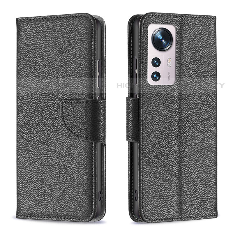 Coque Portefeuille Livre Cuir Etui Clapet B05F pour Xiaomi Mi 12 Pro 5G Noir Plus