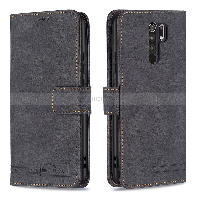 Coque Portefeuille Livre Cuir Etui Clapet B05F pour Xiaomi Poco M2 Noir Plus