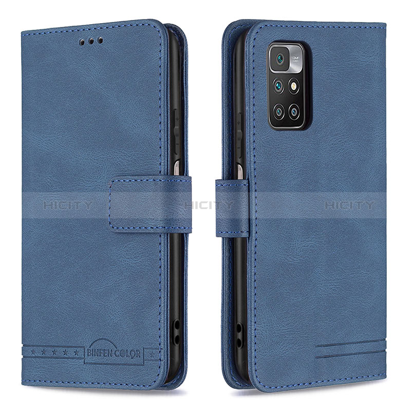 Coque Portefeuille Livre Cuir Etui Clapet B05F pour Xiaomi Redmi 10 4G Bleu Plus