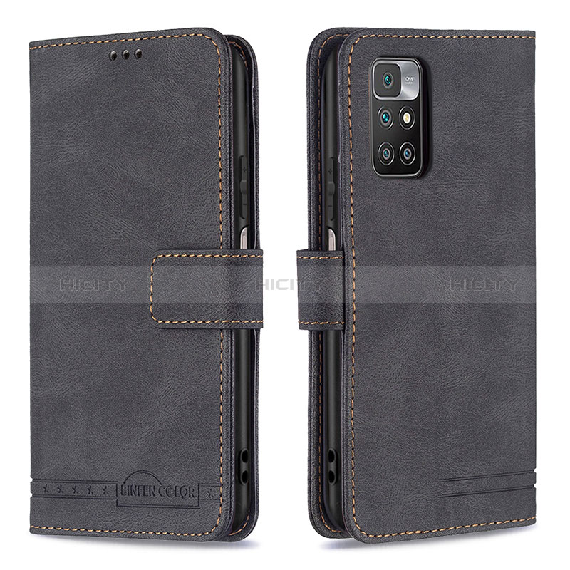 Coque Portefeuille Livre Cuir Etui Clapet B05F pour Xiaomi Redmi 10 4G Noir Plus