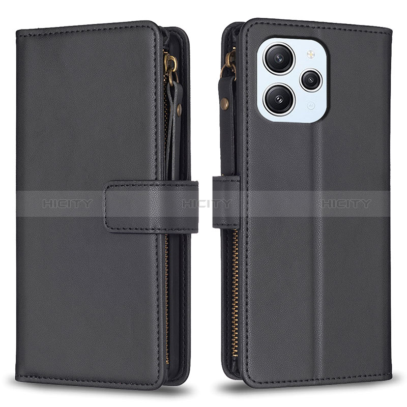 Coque Portefeuille Livre Cuir Etui Clapet B05F pour Xiaomi Redmi 12 4G Noir Plus