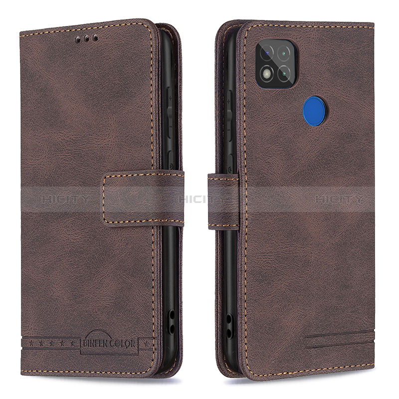 Coque Portefeuille Livre Cuir Etui Clapet B05F pour Xiaomi Redmi 9 Activ Marron Plus