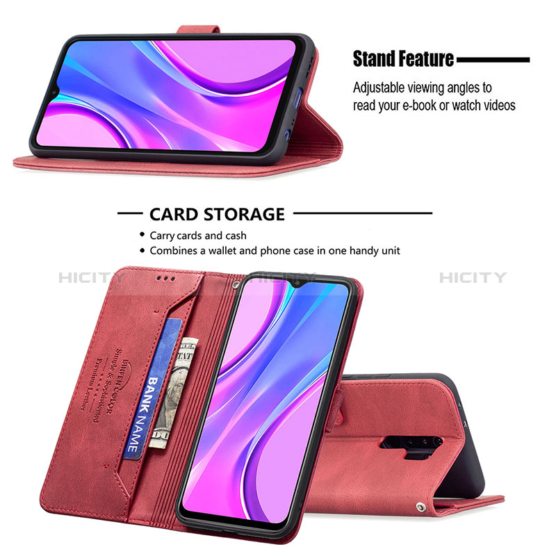 Coque Portefeuille Livre Cuir Etui Clapet B05F pour Xiaomi Redmi 9 Prime India Plus