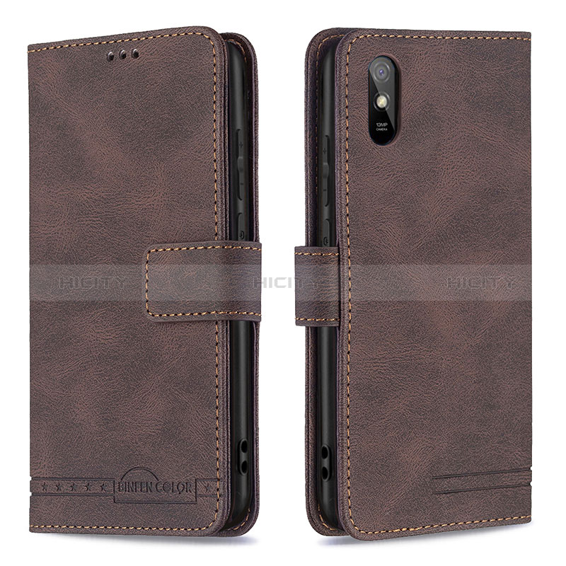 Coque Portefeuille Livre Cuir Etui Clapet B05F pour Xiaomi Redmi 9i Marron Plus