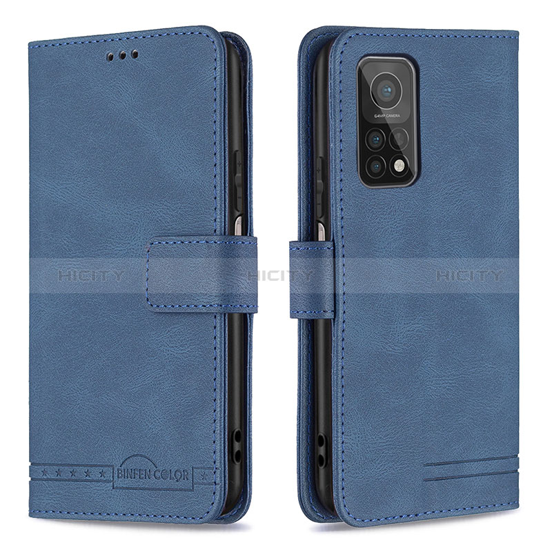 Coque Portefeuille Livre Cuir Etui Clapet B05F pour Xiaomi Redmi K30S 5G Bleu Plus