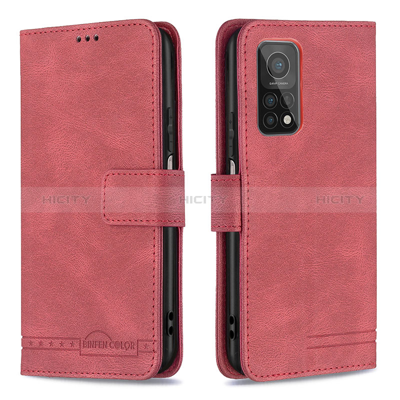 Coque Portefeuille Livre Cuir Etui Clapet B05F pour Xiaomi Redmi K30S 5G Rouge Plus