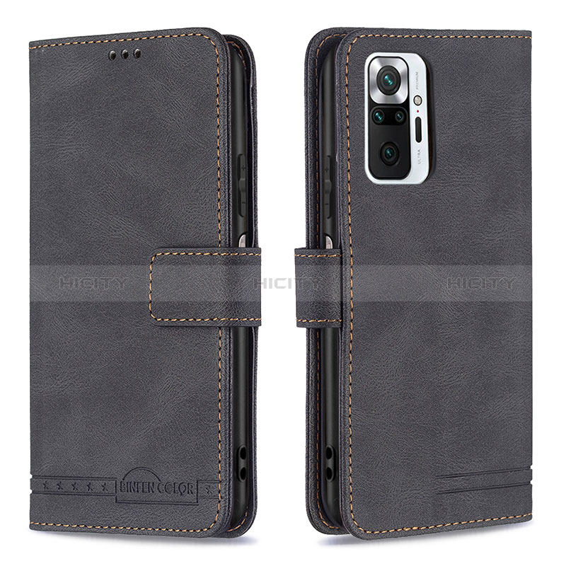 Coque Portefeuille Livre Cuir Etui Clapet B05F pour Xiaomi Redmi Note 10 Pro 4G Noir Plus