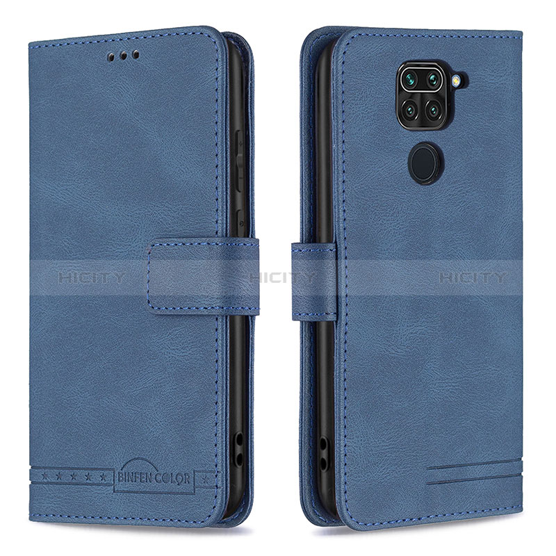 Coque Portefeuille Livre Cuir Etui Clapet B05F pour Xiaomi Redmi Note 9 Bleu Plus