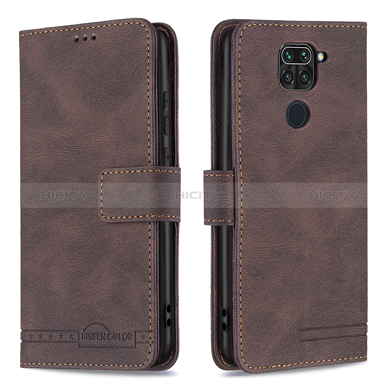 Coque Portefeuille Livre Cuir Etui Clapet B05F pour Xiaomi Redmi Note 9 Marron Plus