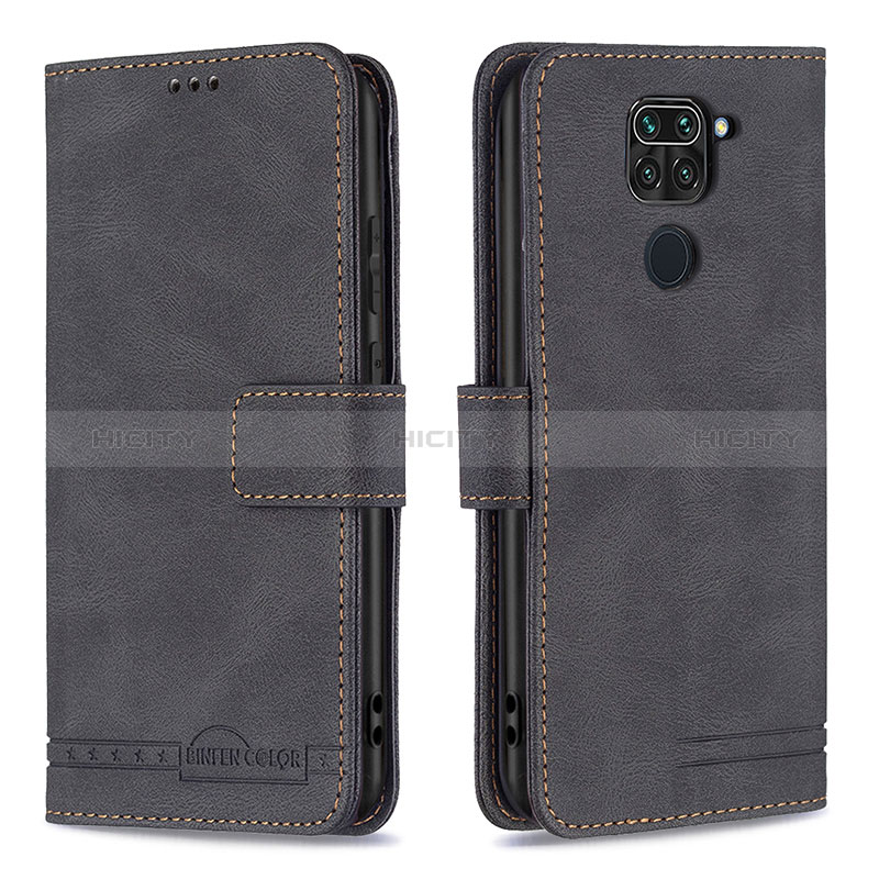 Coque Portefeuille Livre Cuir Etui Clapet B05F pour Xiaomi Redmi Note 9 Noir Plus
