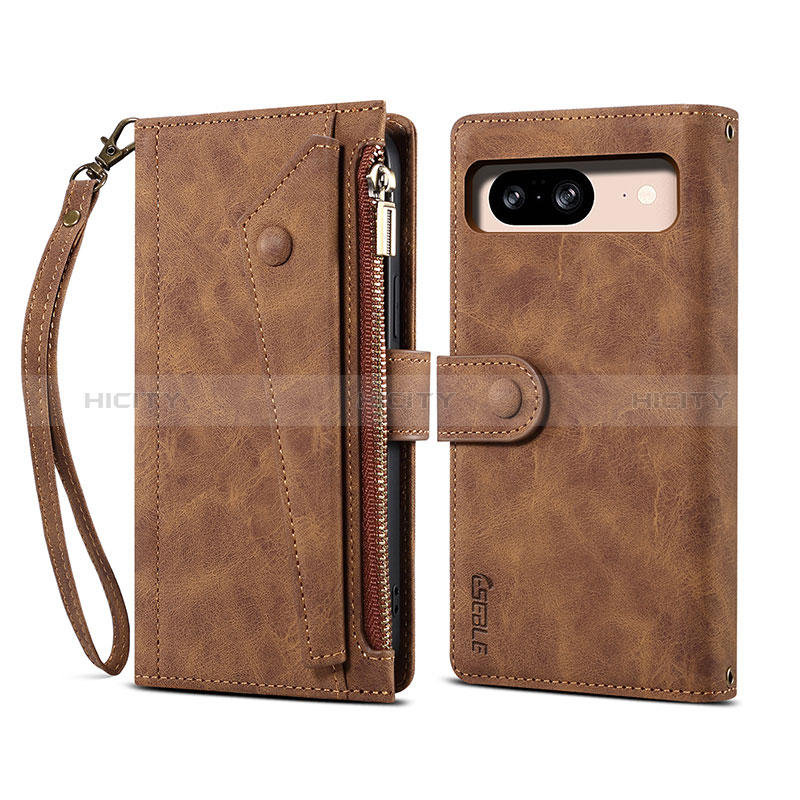 Coque Portefeuille Livre Cuir Etui Clapet B05S pour Google Pixel 8 5G Marron Plus