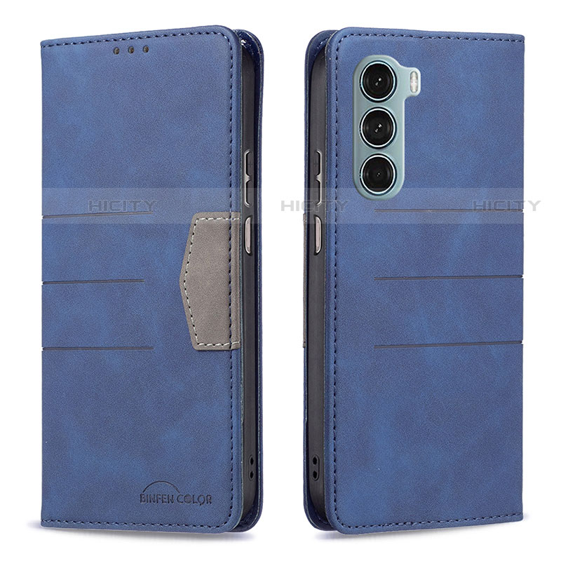 Coque Portefeuille Livre Cuir Etui Clapet B06F pour Motorola Moto Edge S30 5G Bleu Plus