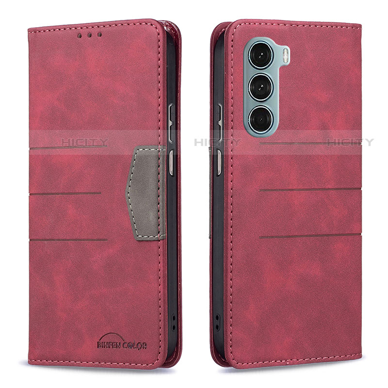 Coque Portefeuille Livre Cuir Etui Clapet B06F pour Motorola Moto Edge S30 5G Rouge Plus