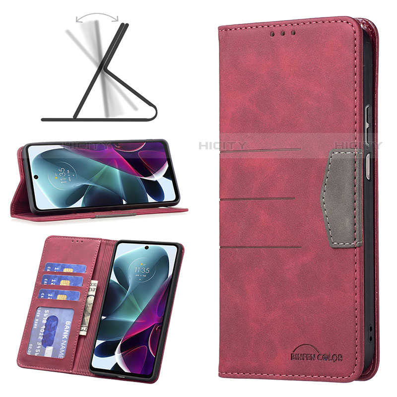 Coque Portefeuille Livre Cuir Etui Clapet B06F pour Motorola Moto G200 5G Plus